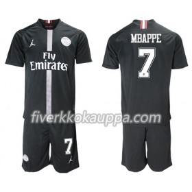 Jalkapallo Pelipaidat/Peliasut Paris Saint Germain Mbappe 7 Jodan Musta Lasten Kolmaspelipaita 2018-2019
